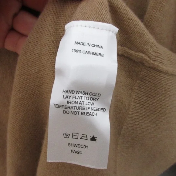 Quince Sweater 3X Camel Color Mongolian Cashmere V-Neck Quiet Luxury Soft - Picture 4 of 9